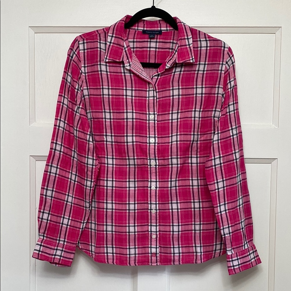 Tommy Hilfiger Pink Plaid Button Down Shirt